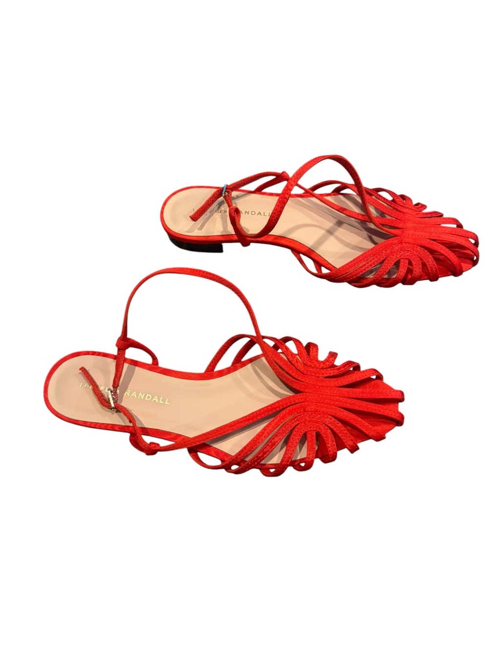 Loeffler Randall Devon Red Moiré Slingback Sandal 7.5 NWT - Picture 3 of 6